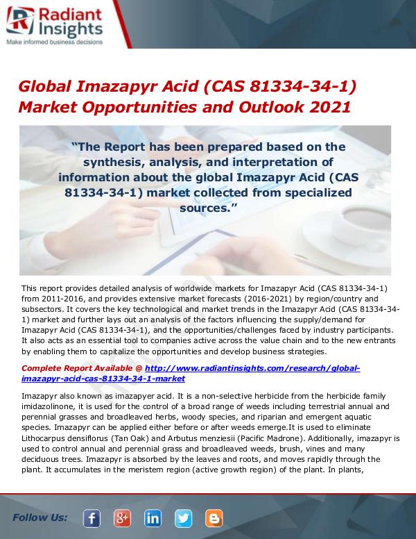 Global Imazapyr Acid (CAS 81334-34-1) Market