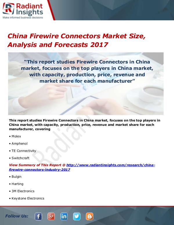 China Firewire Connectors Market Size, Share, Grow