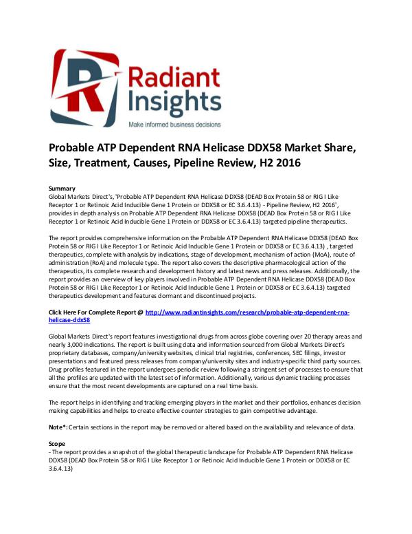 Probable ATP Dependent RNA Helicase DDX58 Market