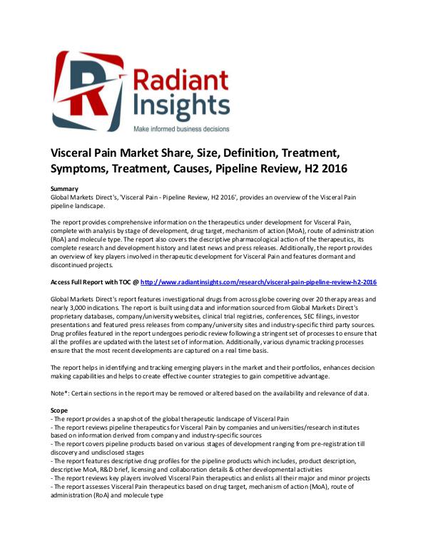 Pharmaceuticals and Healthcare Reports Visceral Pain Market