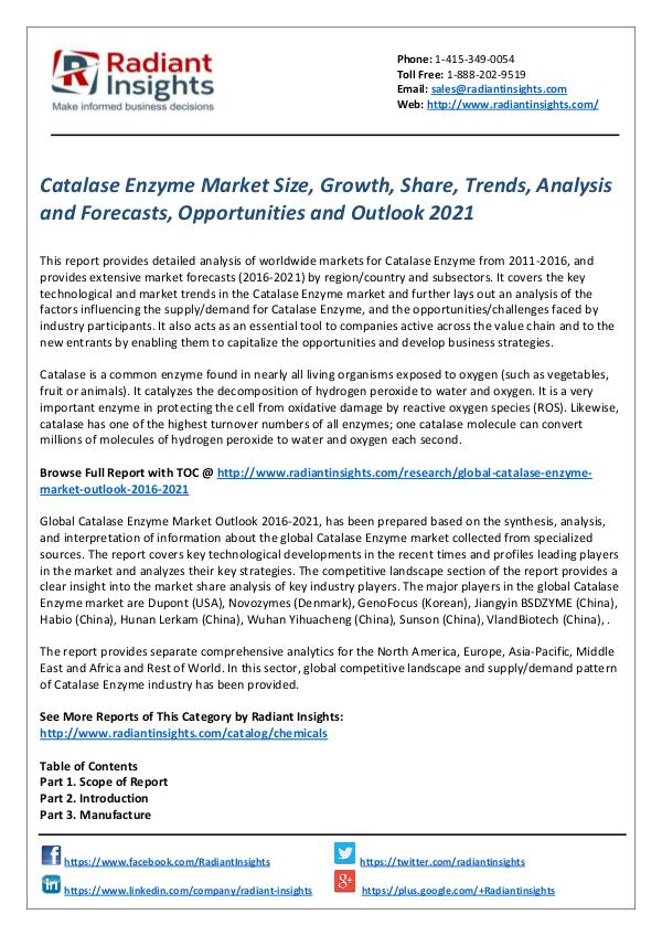 Catalase Enzyme Market