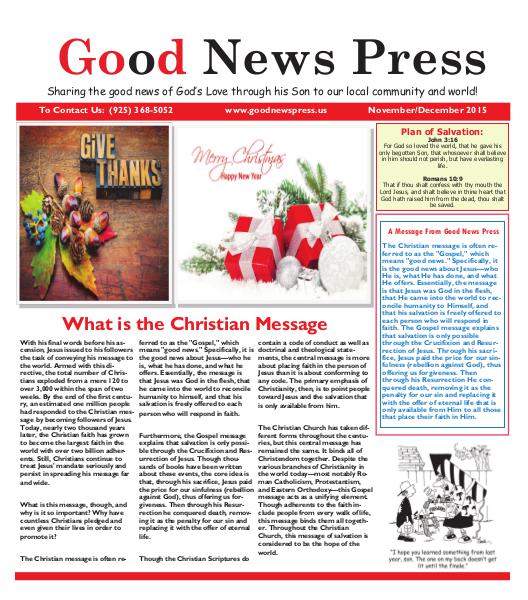 Good News Press September/Oct. 2015 Good News Press November/December 2015