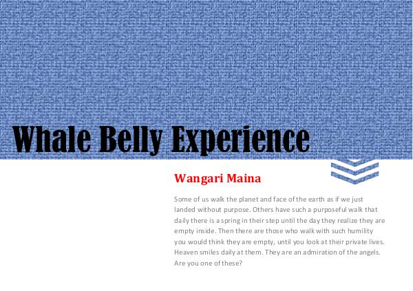 E-books Whale Belly Experience