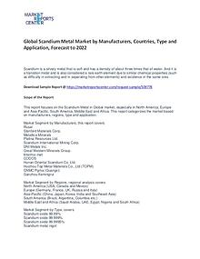 Scandium Metal Market Research Report Analysis To 2022