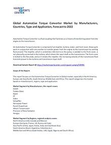 Automotive Torque Converter Market Research Report Forecasts To 2022