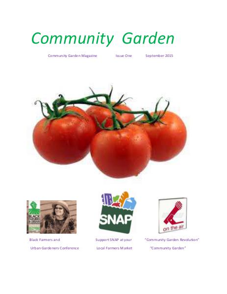 Community Garden Magazine Issue One, September 2015