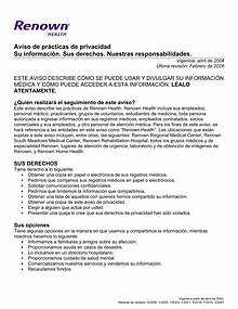 Spanish Notice of Privacy Practices