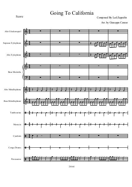 Going to California (Led Zeppelin) Arr. For Percus