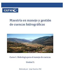 Unidad 3. Curso: Hidrología para el manejo de cuencas