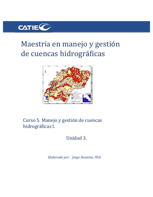 Unidad 3. Curso Manejo  de cuencas I UNIDAD3