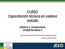 CA-M1UT2  Capacitación técnica en cadena Avícola