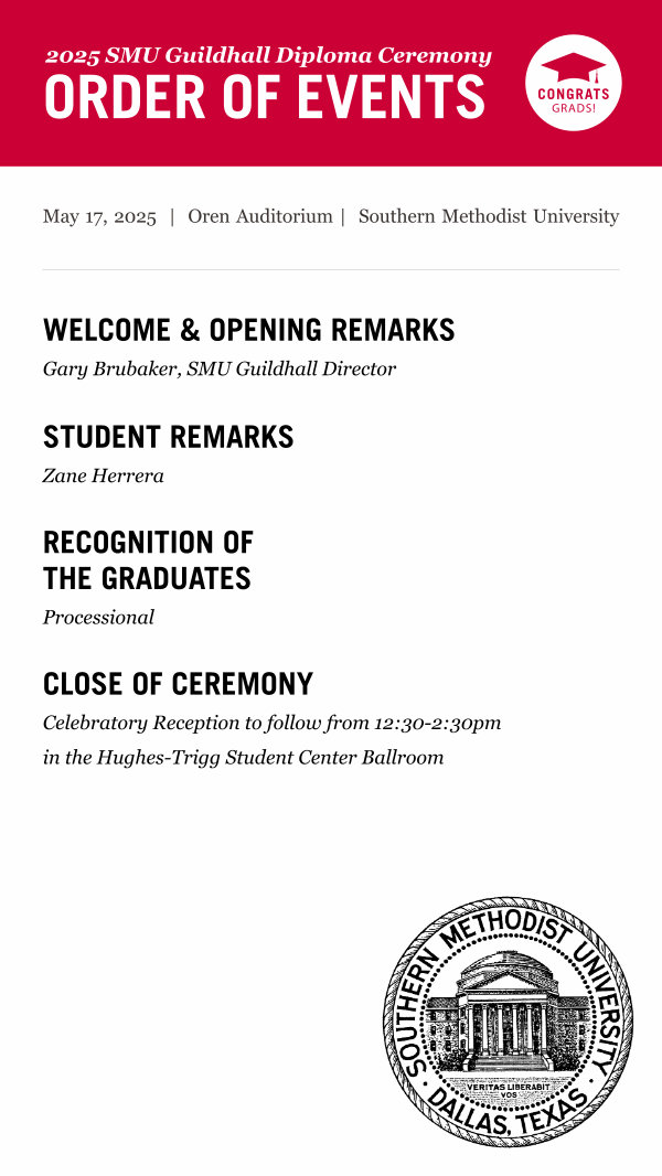 SMU Guildhall Diploma Ceremony Digital Program May 2025