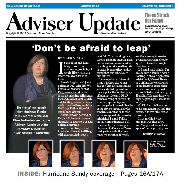 Adviser Update Winter 2013