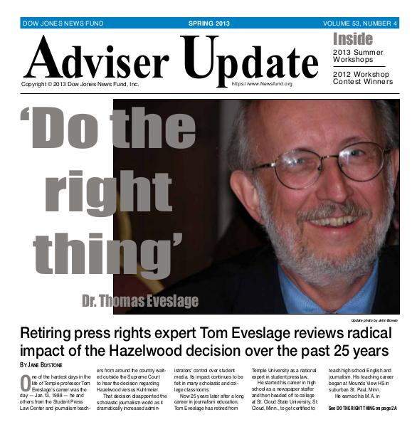 Adviser Update Spring 2013