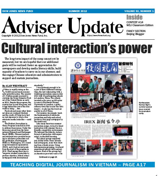 Adviser Update Summer 2012