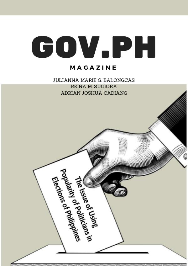 GOV.PH MAGAZINE Using Popularity of Politicians in The Philippine