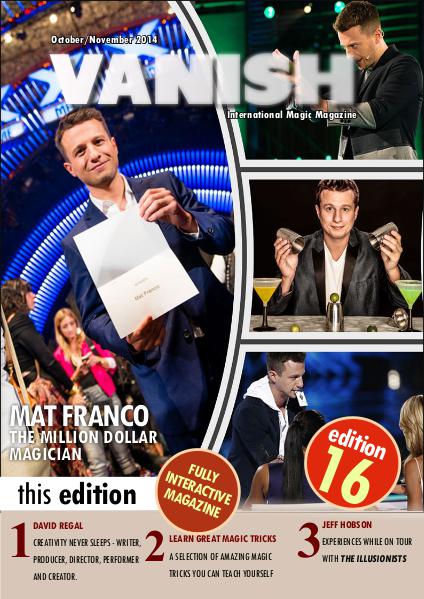 VANISH MAGIC BACK ISSUES Matt Franco