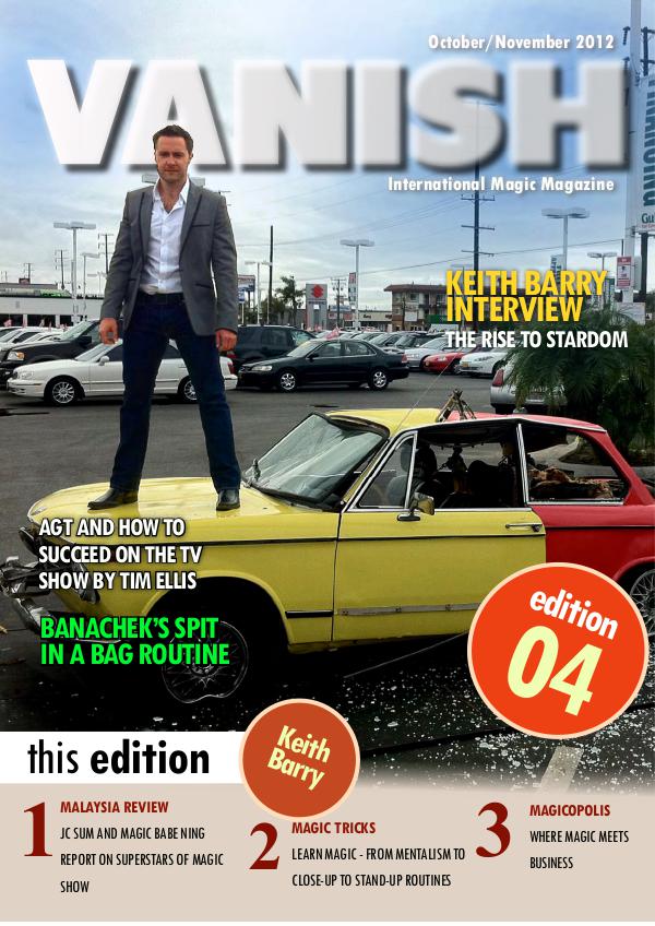 VANISH MAGIC BACK ISSUES VANISH Edition 4 - Keith Barry