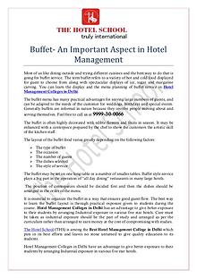 Hotel Management Colleges Delhi