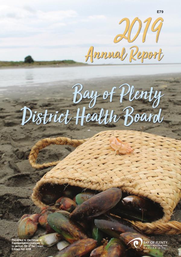 BOPDHB Annual Report 2019 BOPDHB Annual Report 2019