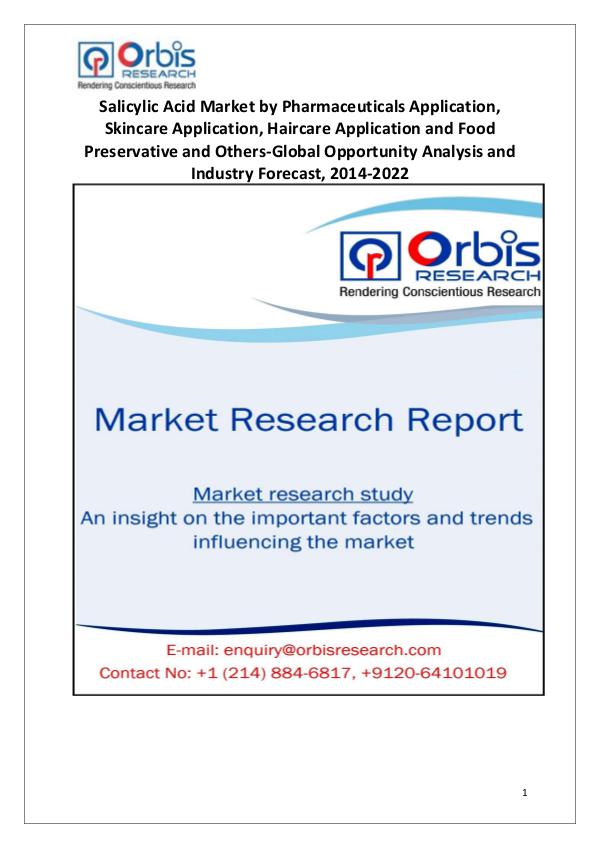 Salicylic Acid Market Key Strategic Moves