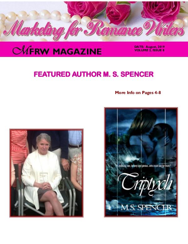 Marketing for Romance Writers Magazine August, 2019 Volume # 2, Issue # 8