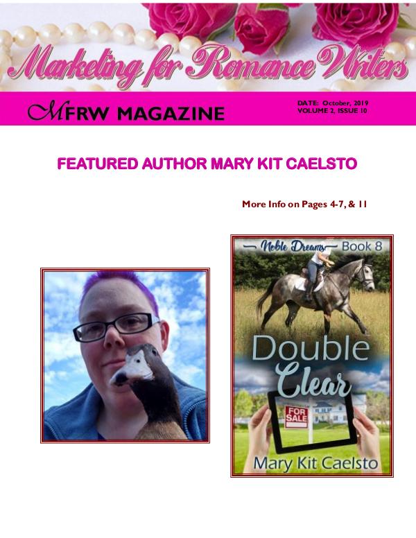 Marketing for Romance Writers Magazine October, 2019 Volume # 2, Issue # 10