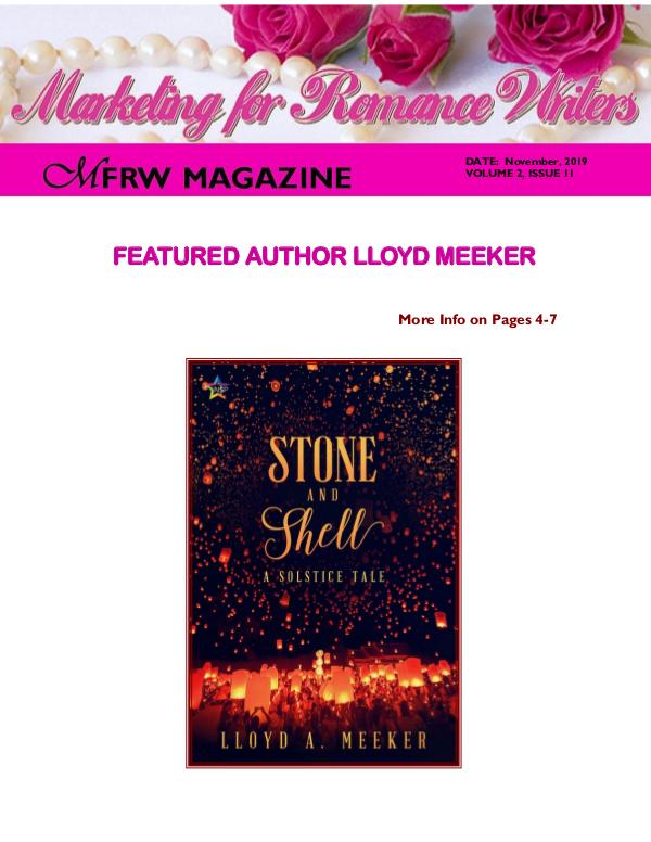 Marketing for Romance Writers Magazine December, 2019 Volume # 2, Issue # 12