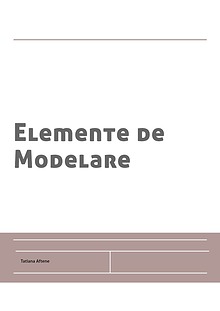 ELEMENTE DE MODELARE