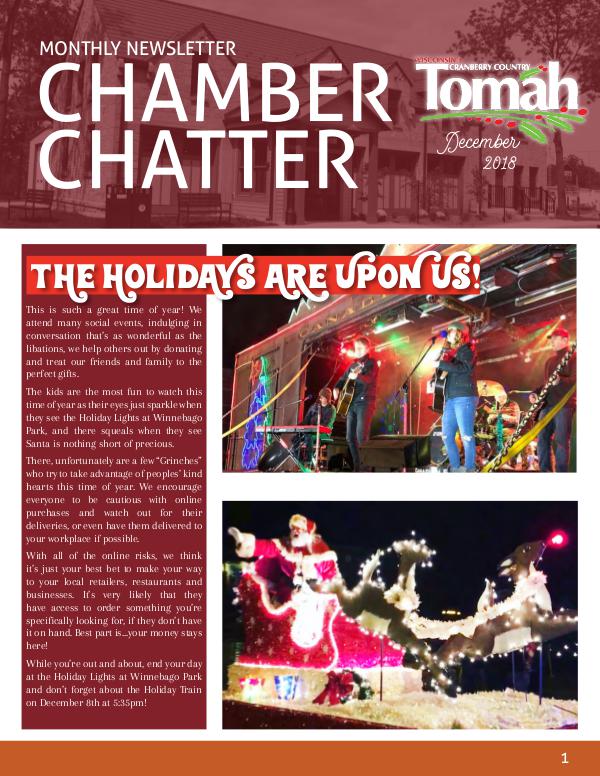 Tomah Chamber & Visitors Center Newsletter December Newsletter