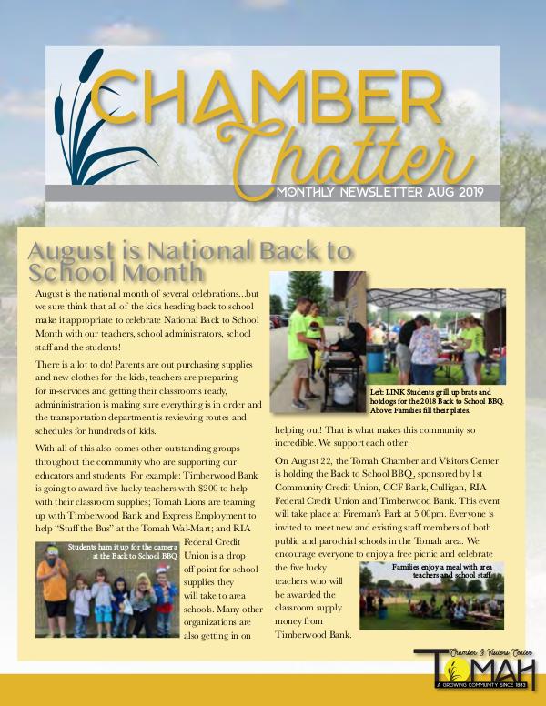 August Newsletter 2019