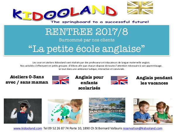 Rentree KidooLand Septembre 2017_8 Kidooland Rentrée Septembre 2017 Tarifs Horaires