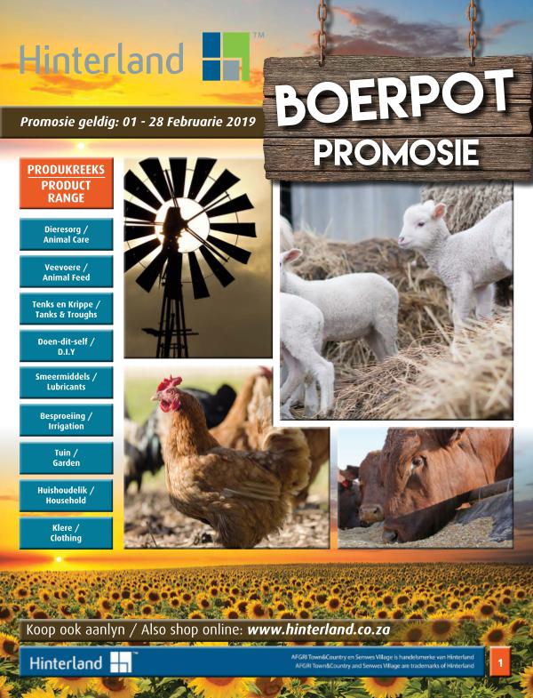 Hinterland Promotions Hinterland Boerpot Promosie