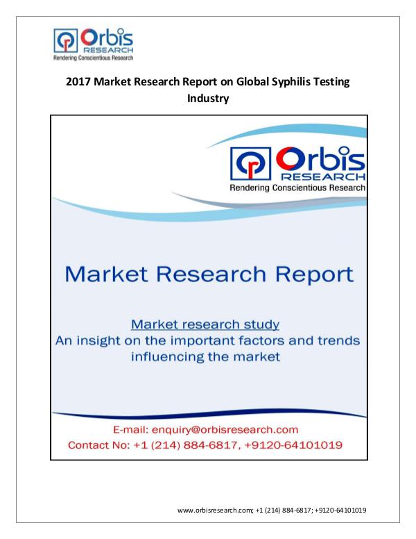 Forecast and Trend Analysis on Global Syphilis Tes