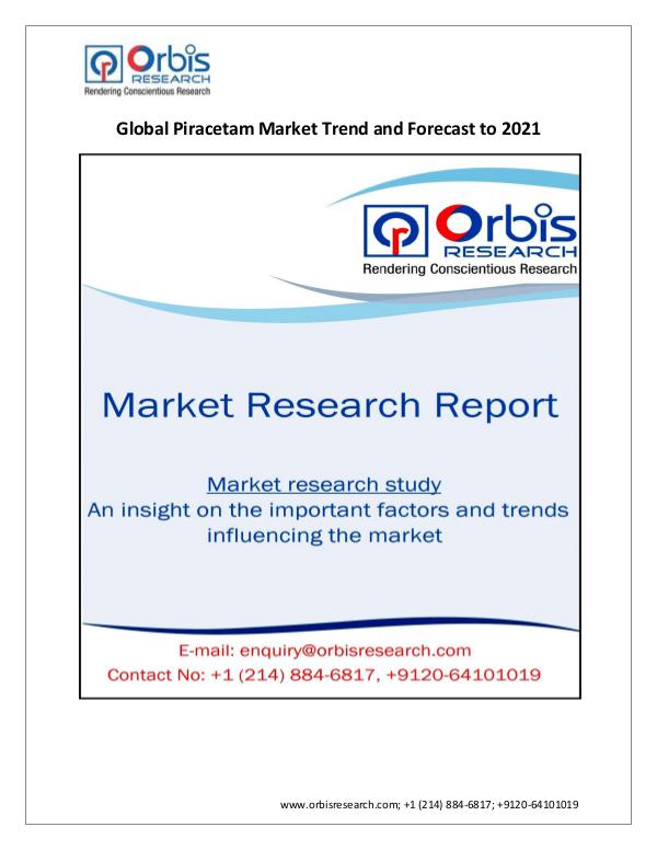 Market Research Report Global Piracetam Market Growth by Application ,Tr