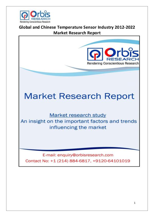 Industry Analysis Globally & Chinese Temperature Sensor Market 2017