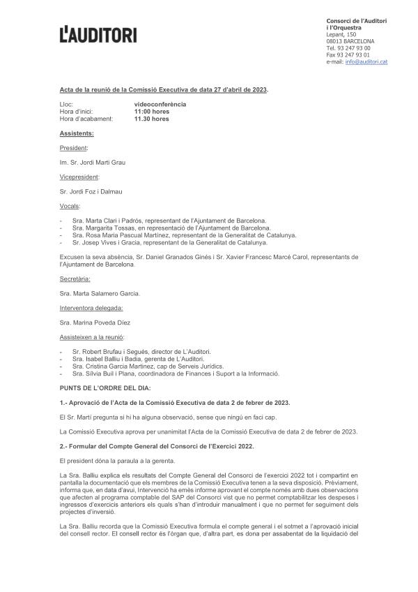 Acta Comissió Executiva 27_04_2023 Acta Comissió Executiva 27_04_2023