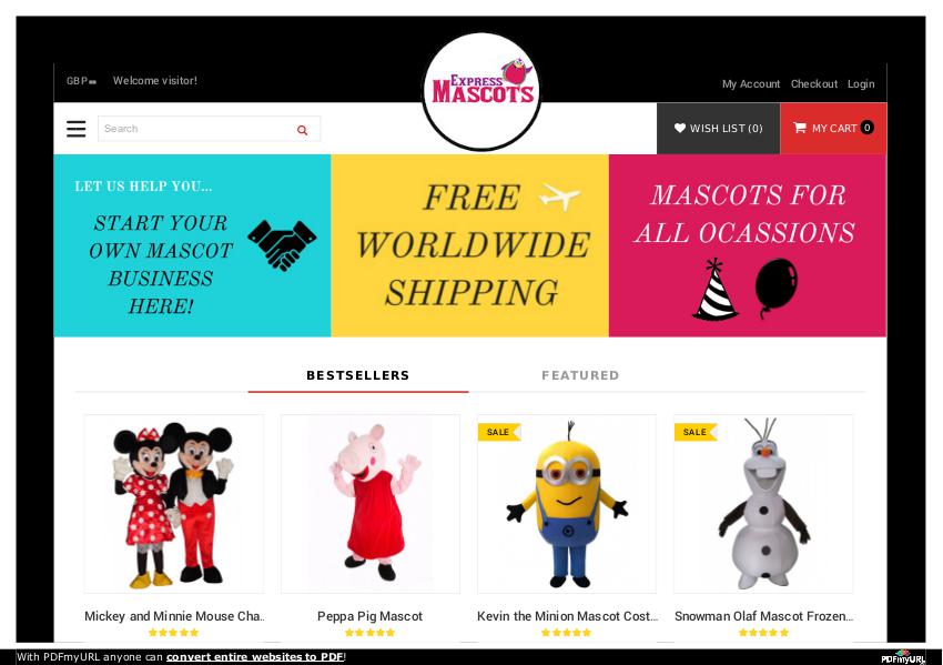 Express Mascots - Luxury Character Mascots Online 1