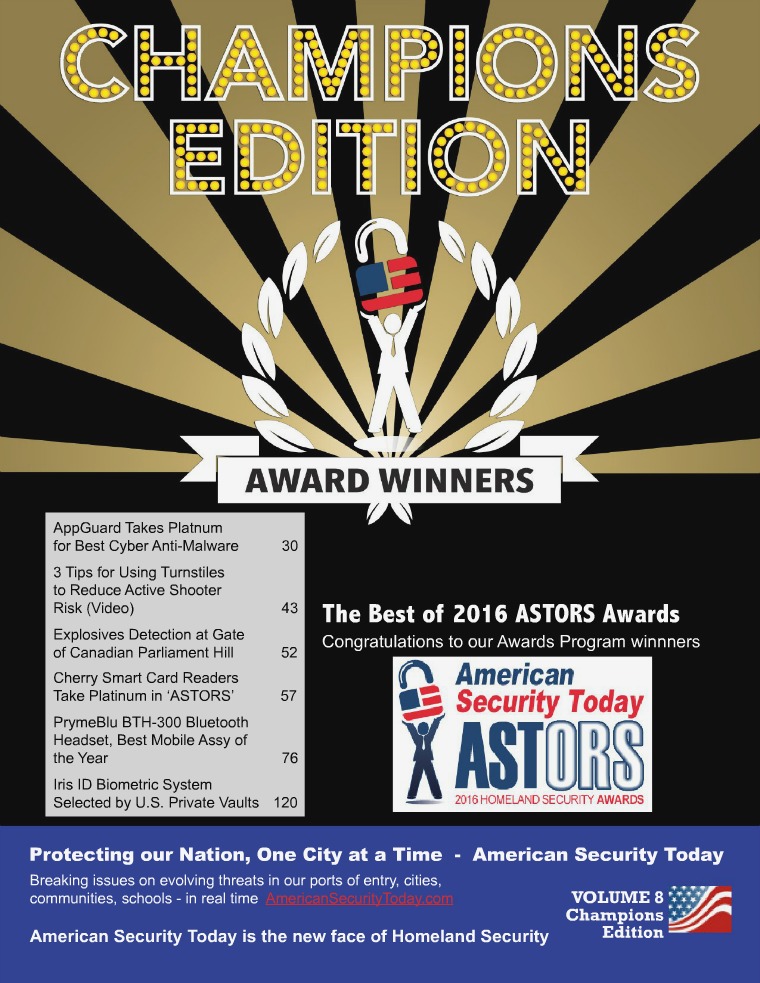 American Security Today's 2016 CHAMPIONS EDITION Digital Magazine AST 2016 CHAMPIONS EDITION