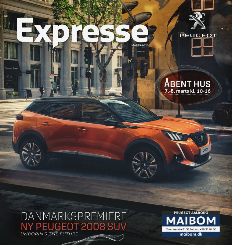 Maibom Peugeot Aalborg Åbent Hus d. 7.-8. Marts 2020