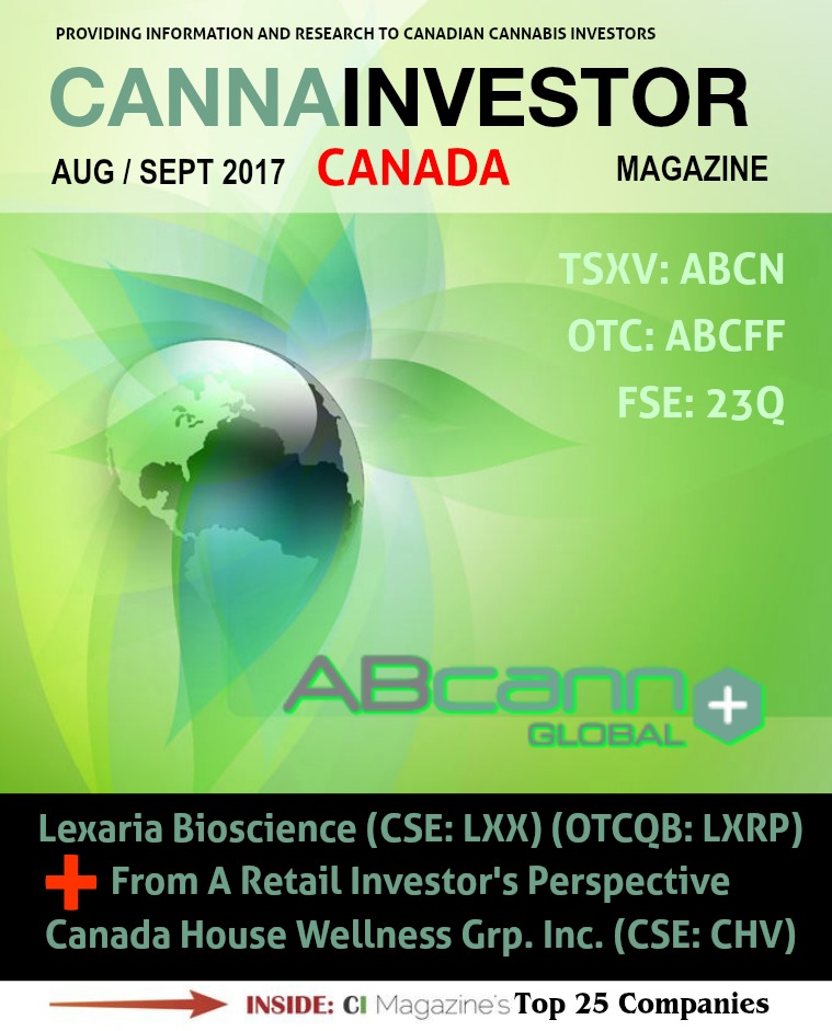 Canadian CANNAINVESTOR Magazine August / September 2017