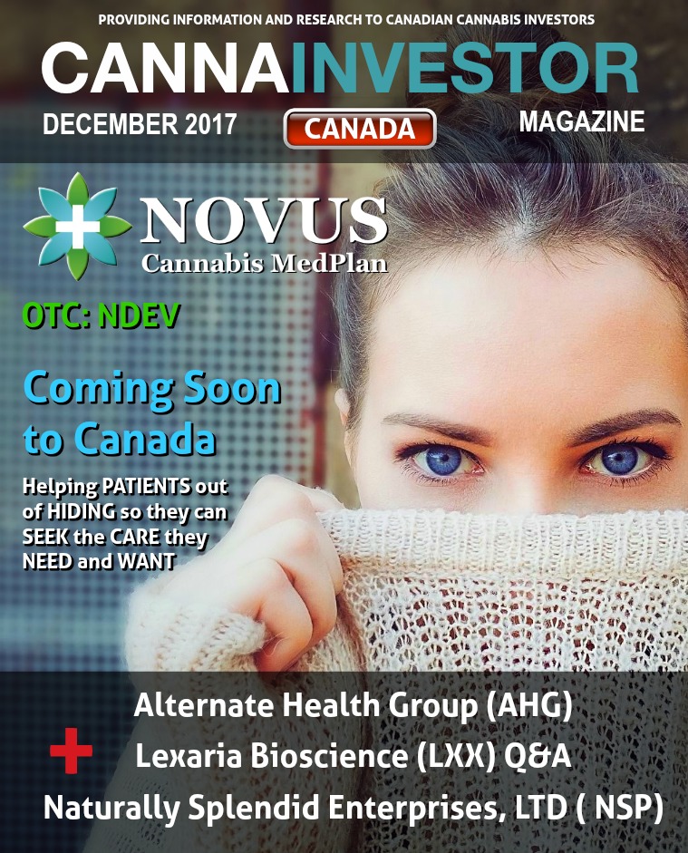 Canadian CANNAINVESTOR Magazine December 2017