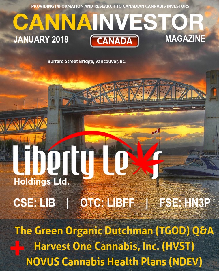 Canadian CANNAINVESTOR Magazine January 2018