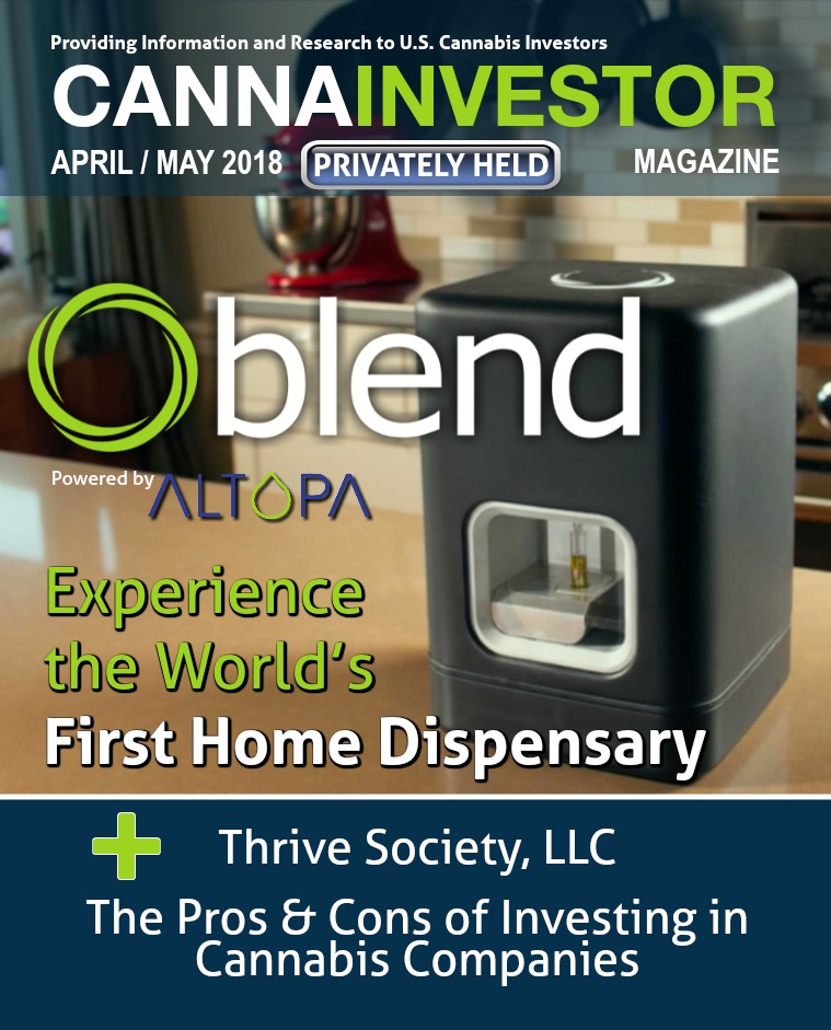 CANNAINVESTOR Magazine U.S. Privately Held Companies April 2018