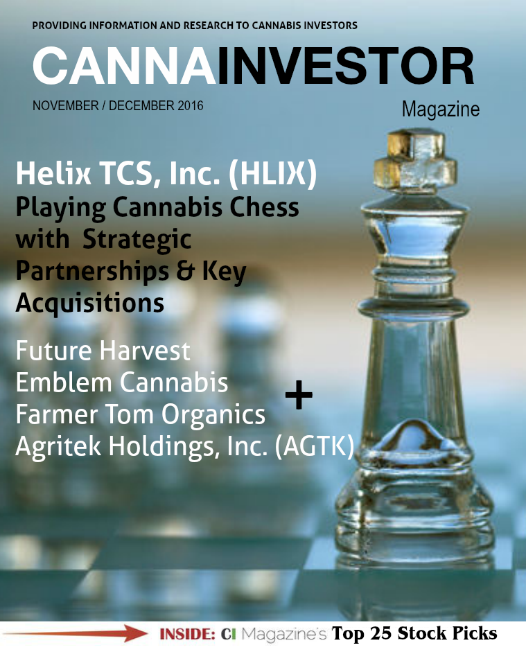 CANNAINVESTOR Magazine November / December 2016