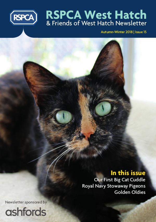 RSPCA Friends of West Hatch Newsletter Autumn-Winter 2018 | issue 15