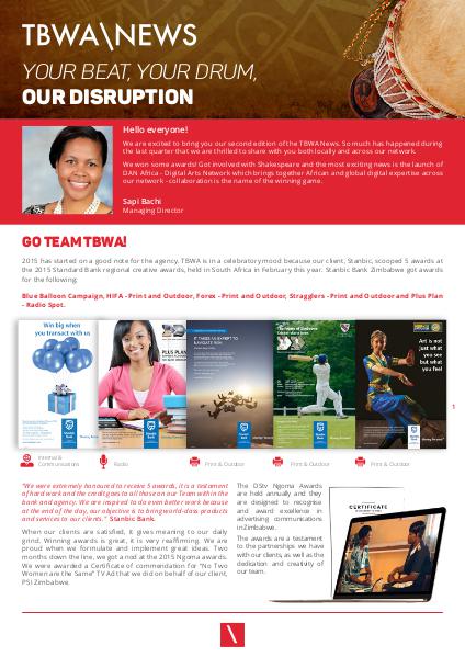 TBWA Zimbabwe Newsletter Mar. 2016