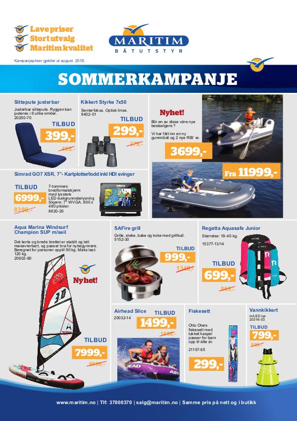 Sommerkampanje 2018 Maritim Båtutstyr