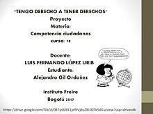 TENGO DERECHOS A TENER DERECHOS