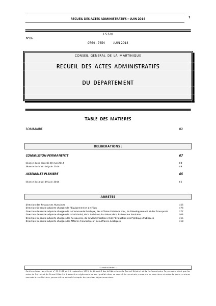 Site Internet Délibérations - Juin 2014